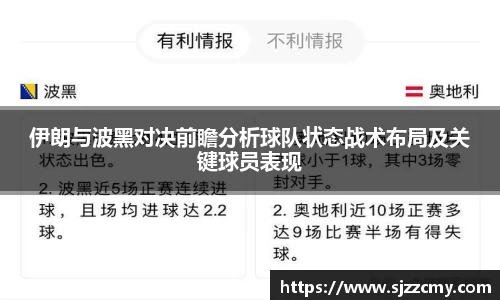 伊朗与波黑对决前瞻分析球队状态战术布局及关键球员表现